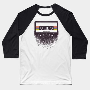 Cassette Swan Song Musical Notes by Tobe Fonseca Baseball T-Shirt